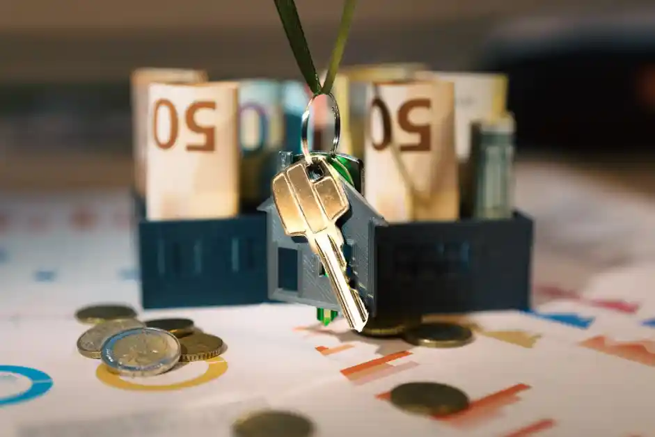 Real Estate Investment Concept with Keys and Money